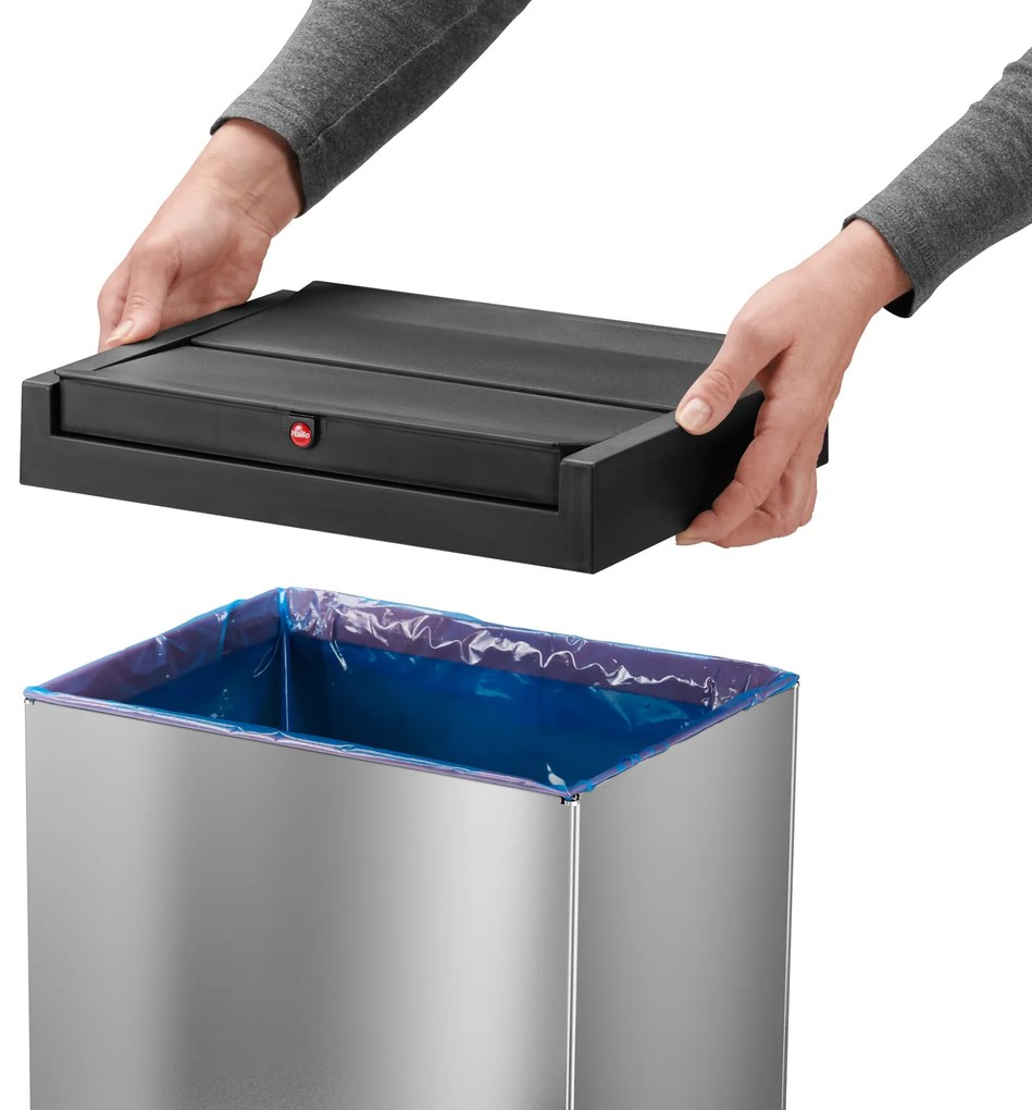 Veľkoobjemový odpadový box Big-Box Swing XL, 52 l, samozatvárací, nerez lesklý