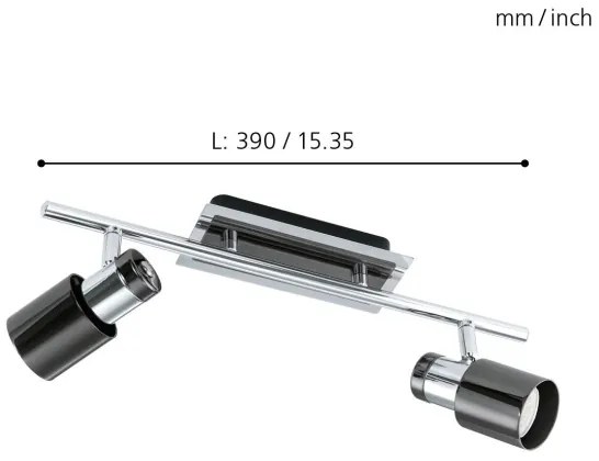 Eglo 30833 - LED bodové svietidlo DAVIDA 1 2xGU10/5W/230V