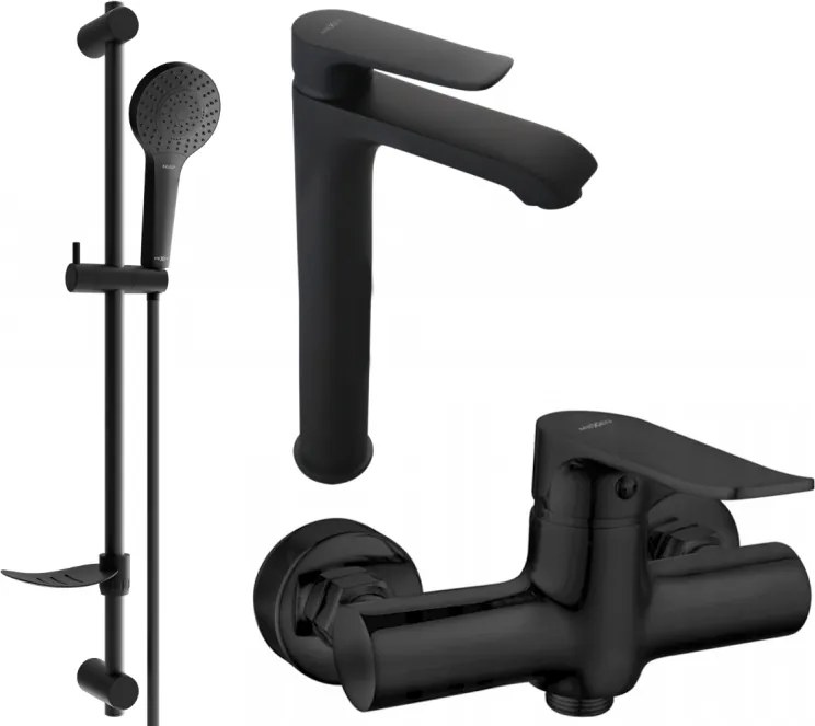 Mexen Pecos DF05 sprchová sada, čierna - 72714DF05-70