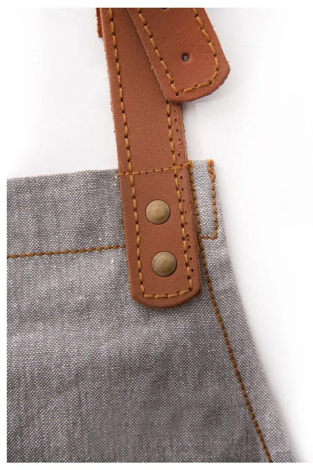 Bavlneno-kožená zástera Denim - Orion