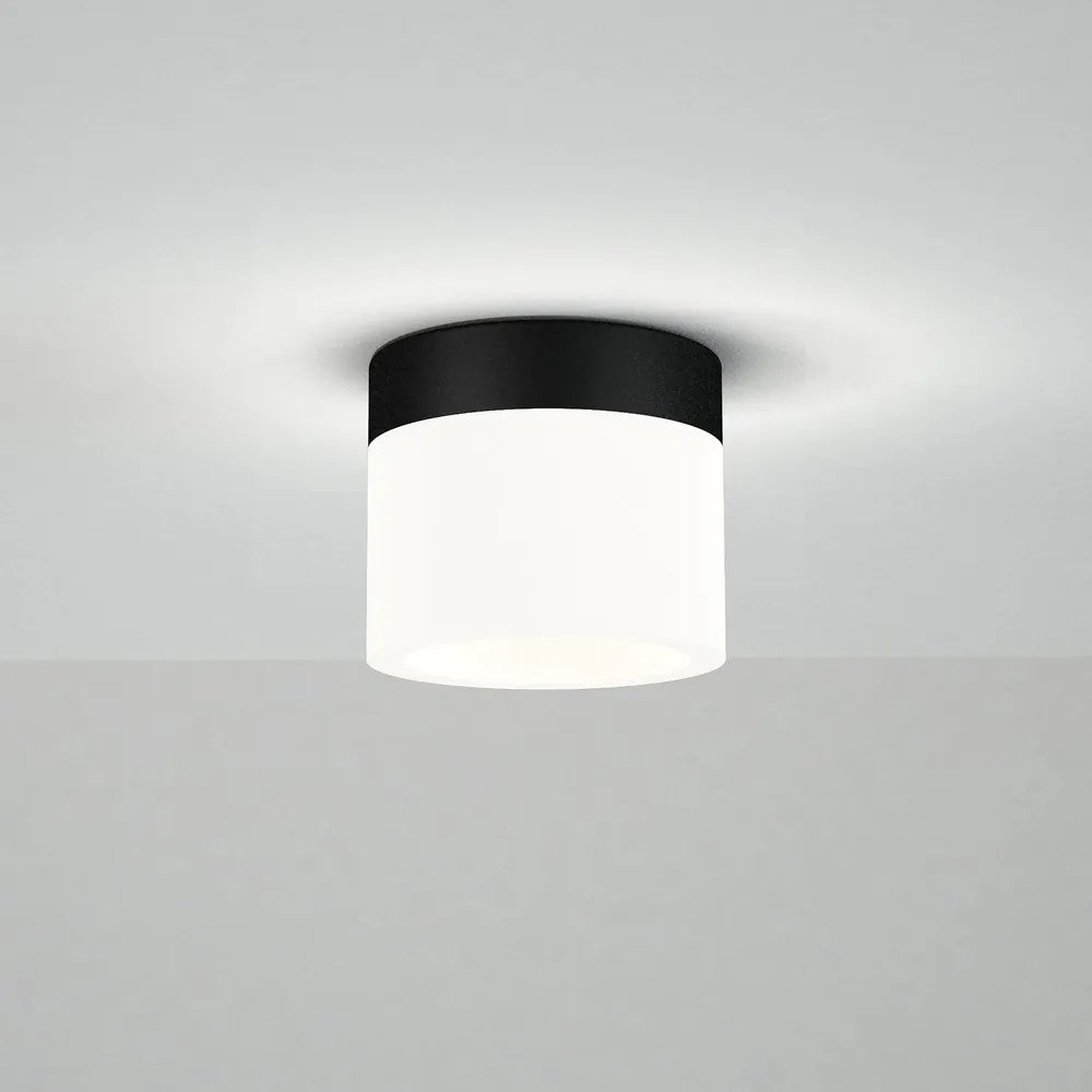 Čierne stropné svietidlo SULION Congo, ø 10 cm