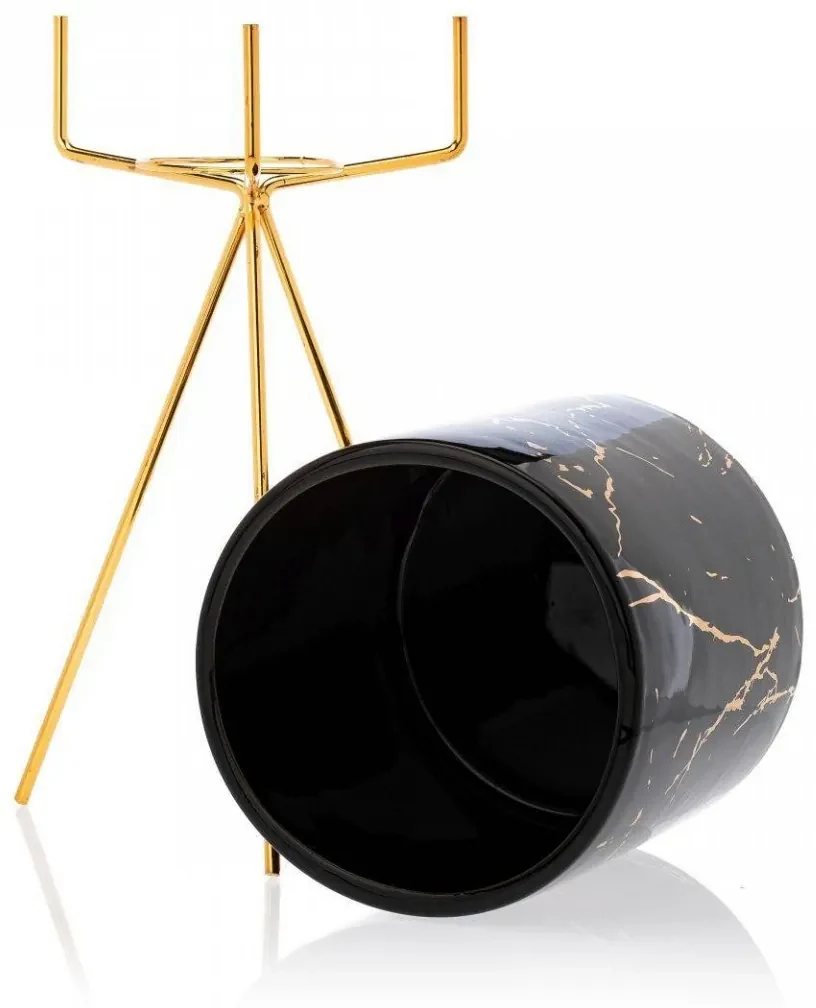Kvetináč na stojane Emma 32 cm čierny