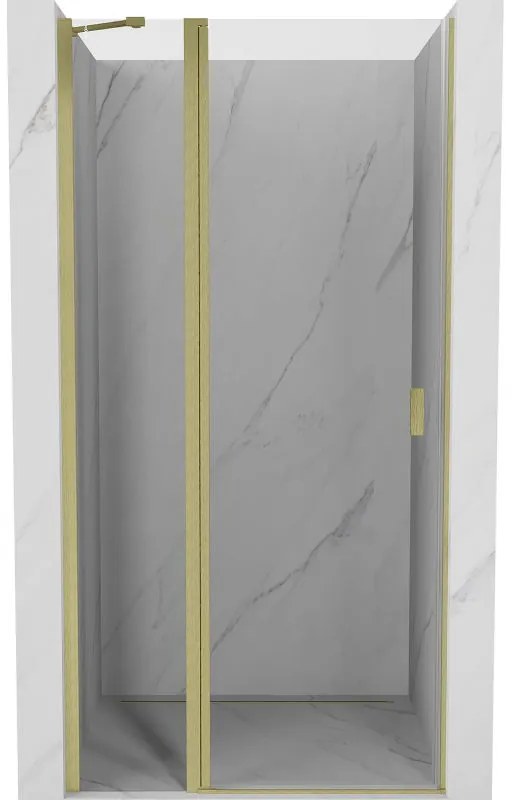 Mexen Otváracie sprchové dvere MIST (1d+1s) 95x200 cm 6mm brúsené zlato, priehľadné, 8A4-095-000-55-00