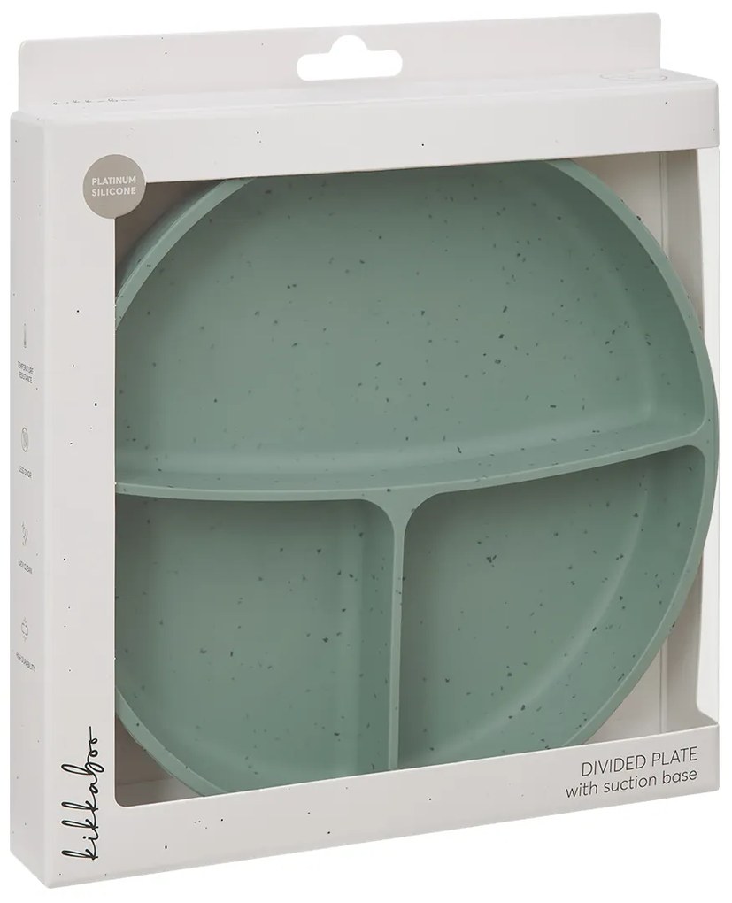 Tanier delený s prísavkou Platinum Silicone Sage