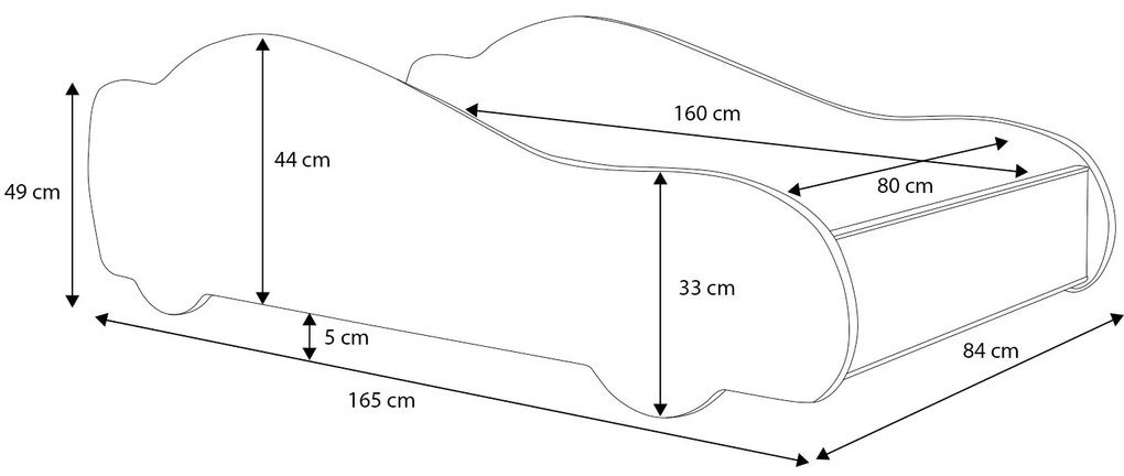 Detská posteľ 160x70 cm. Akcia -17%. Vlastná spoľahlivá doprava až k Vám domov. 1052343