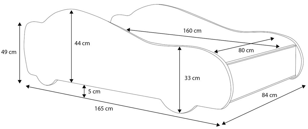 Detská posteľ 160x70 cm. Akcia -21%. Vlastná spoľahlivá doprava až k Vám domov. 1052343