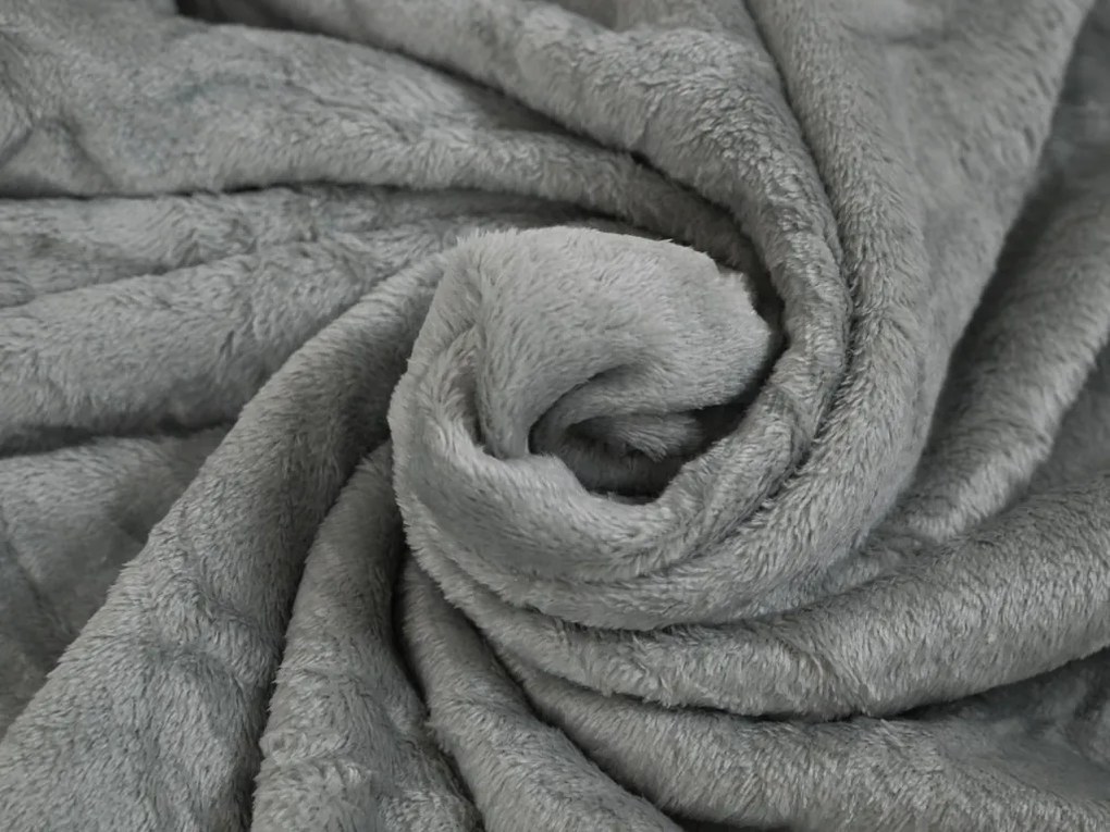 Plyšový ŠKREČOK s detskou dekou vo vnútri, sivý