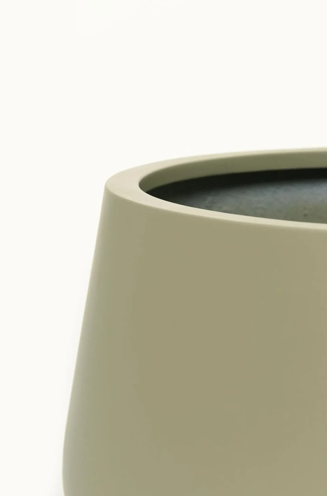 Kvetináč GORDO, sklolaminát, výška 29 cm, béžový