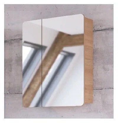 Kúpeľňová závesná skrinka BÁRA 60 cm - so zrkadlom