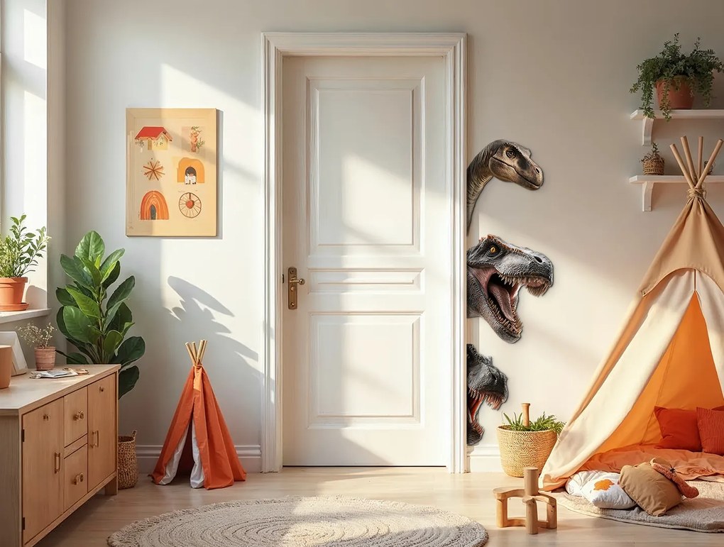 drevko |  Dekorácia na stenu Dinosaury  140 x 395 cm