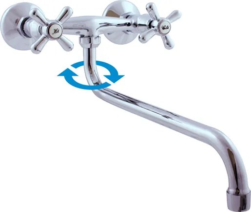 RAV SLEZÁK Morava drezová batéria s otočným ramienkom 100 mm chróm mk101.0/22 MK101.022