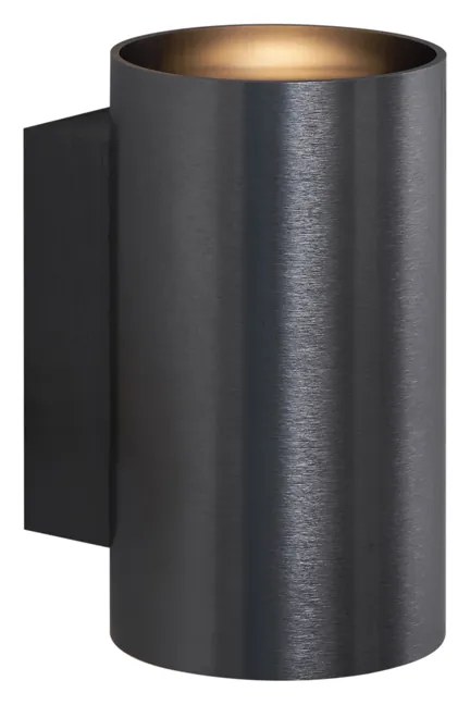 Moderná nástenná lampa tmavosivá okrúhla 2-svetlá GU10 50 mm - Sandy