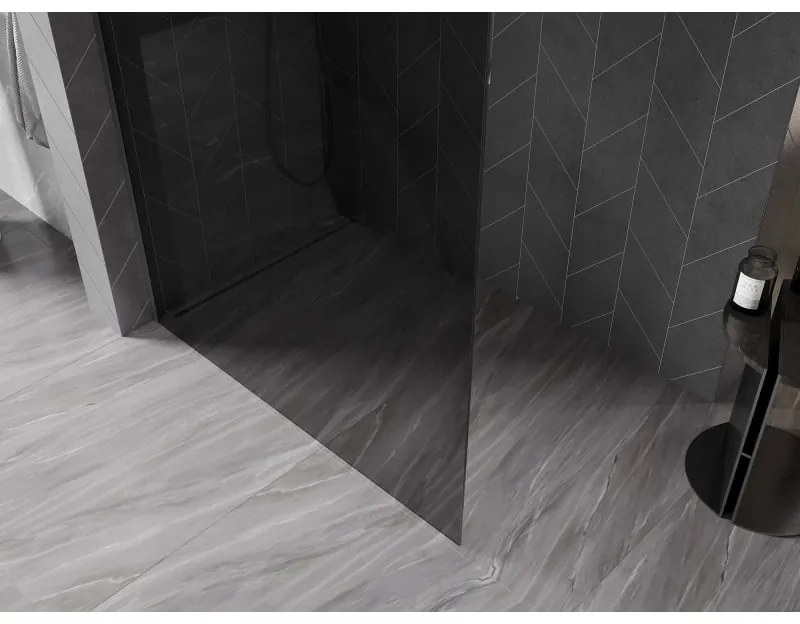 Mexen, Mexen Kioto-X sprchová stena 60 x 200 cm, grafit 10 mm, pištoľový kov - 800-060-101-95-40-X