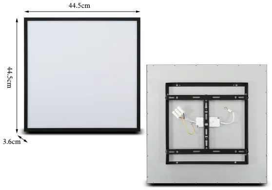 Brilagi - Stmievateľné LED svietidlo SLIMFRAME LED/36W/230V 45x45 cm čierna + diaľkové ovládanie