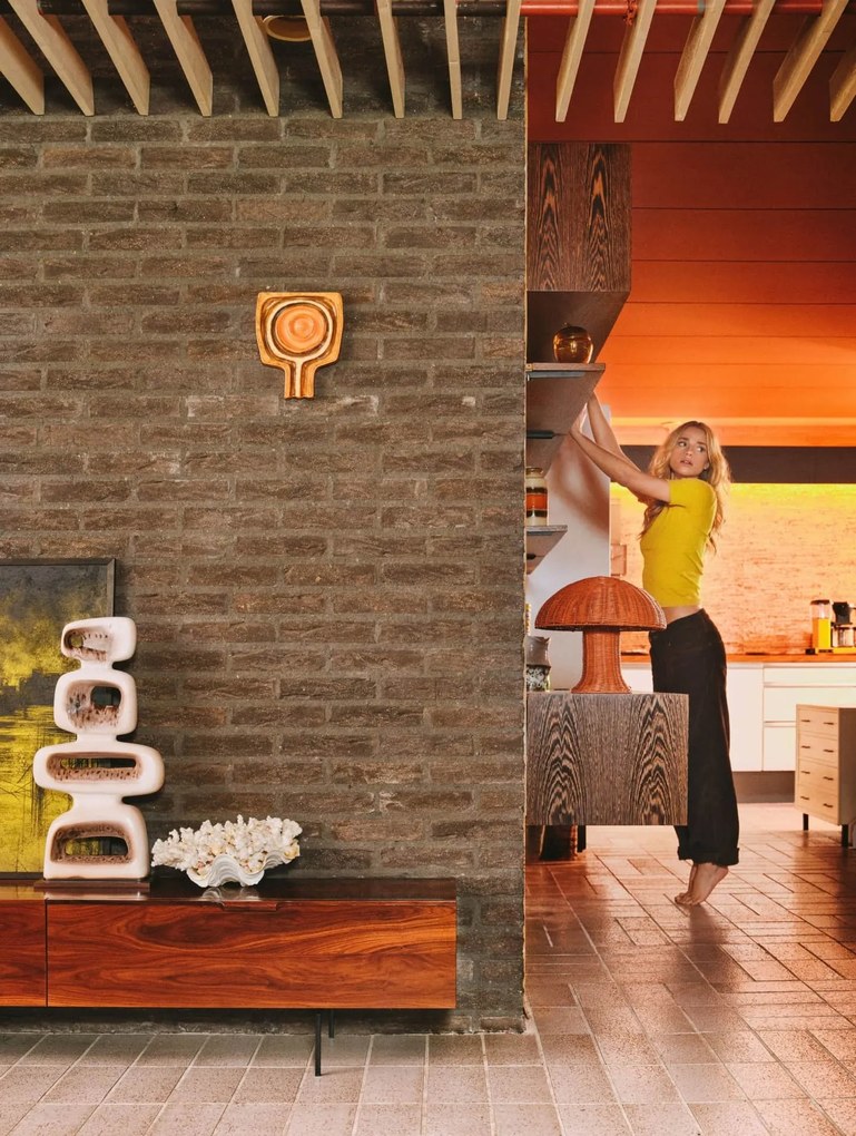 HK living Stolná lampa Rattan Coral