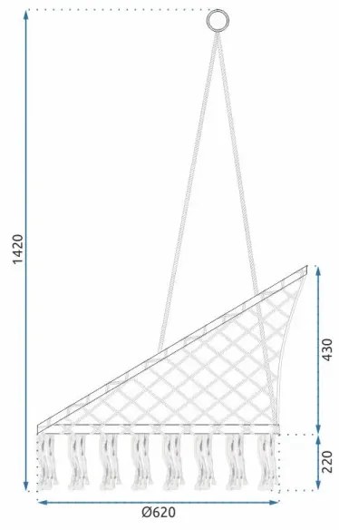Závesné kreslo BOHO ecru, GL078