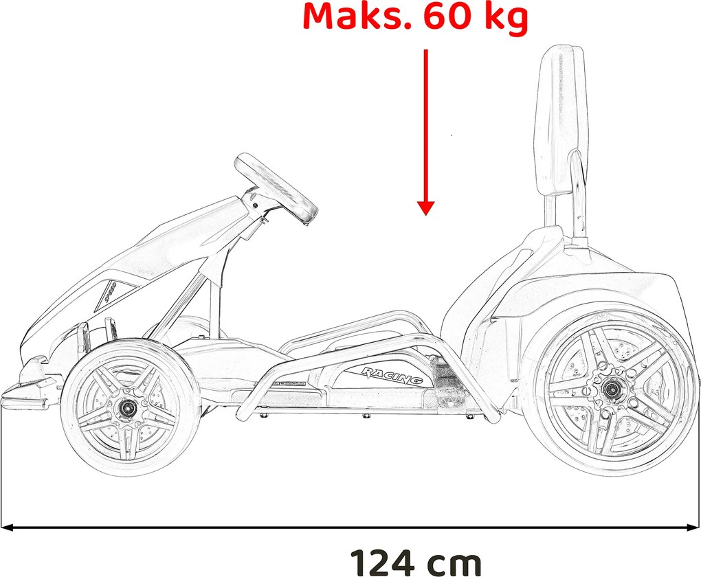 Ramiz Detská motokára na batérie Fast 3 Drift biela + funkcia Drift + motory 2x150W + rádio LED + pásy
