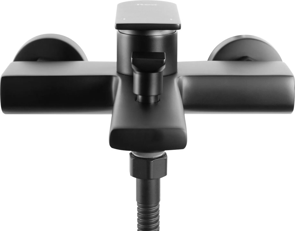 Rea Verso, vaňová batéria s ručnou sprchovou súpravou, čierna matná, REA-B7903