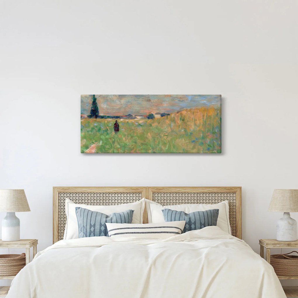 Obraz - Georges Seurat, A Summer Landscape, reprodukcia (120x50 cm)