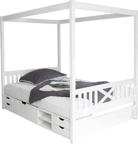 XXXLutz POSTEĽ S NEBESAMI, 140/200 cm biela Livetastic - Postele - 000406004024