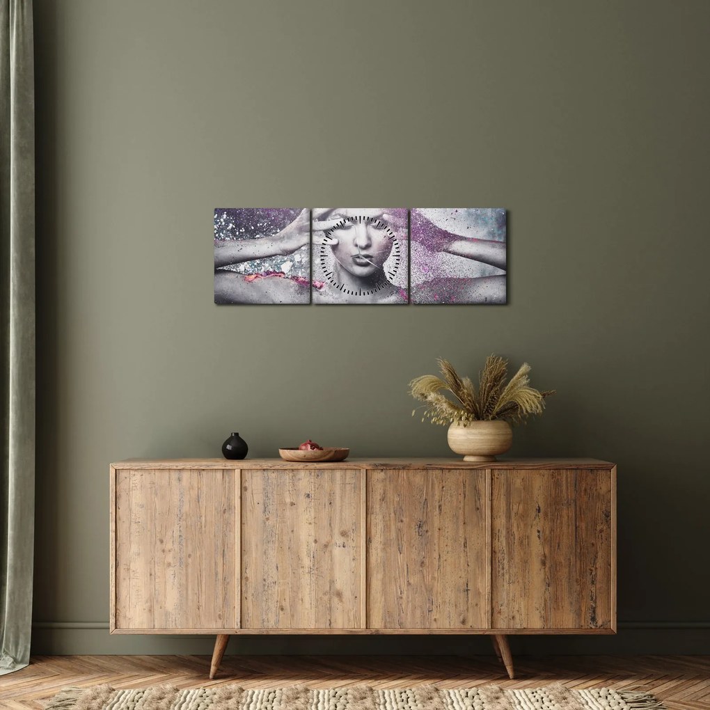 Obraz - Energia (s hodinami) (90x30 cm)