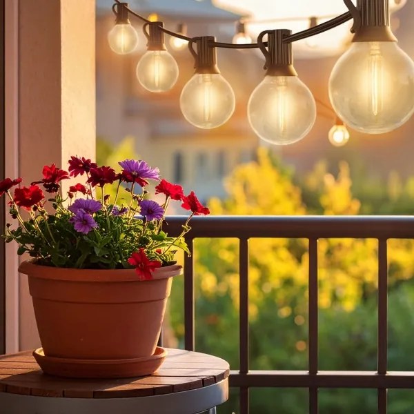 Brilagi - LED vonkajšia dekoratívna reťaz GIRLANDA 10xE12 8m čierna IP44 teplá biela