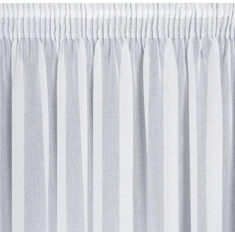 Hladká biela klasická záclona ELPIDIA 350x250 cm
