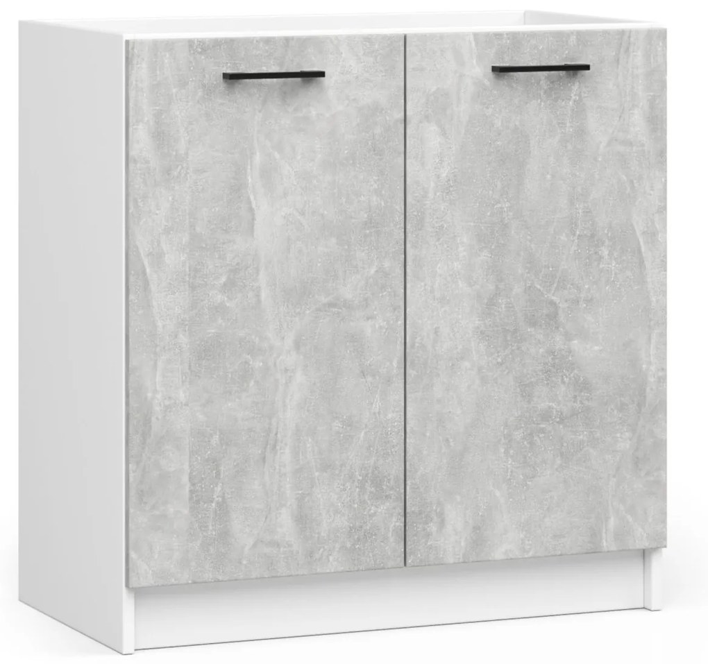 Kuchynská skrinka pod drez Olivie S 80 cm biela/betón