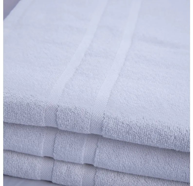 Hotelová osuška Deluxe 100x200 cm biela 100% bavlna