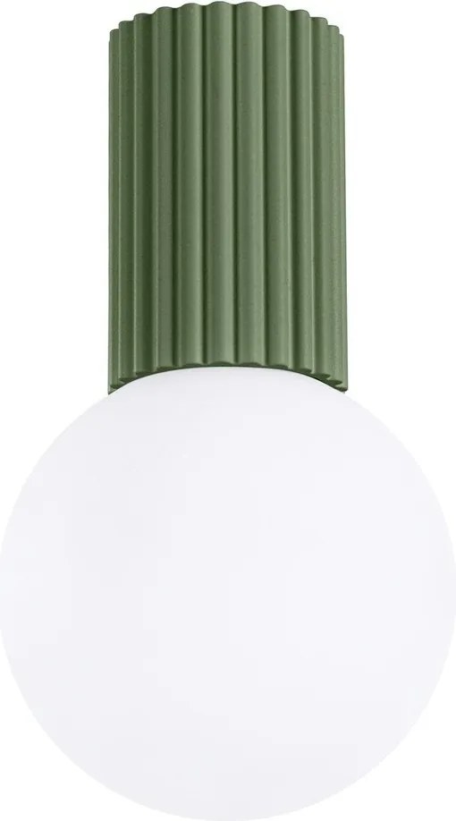 Zelené stropné svietidlo so skleneným tienidlom ø 12 cm Orbital – Sollux