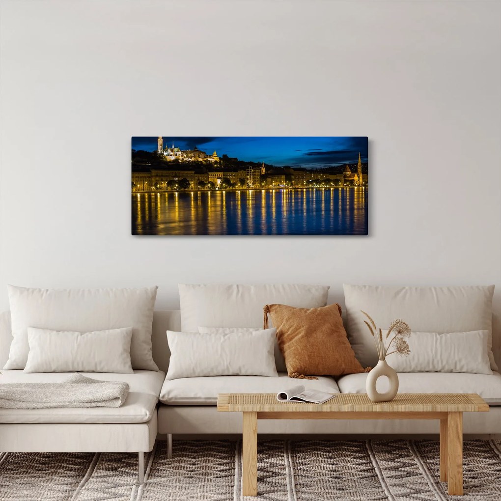 Obraz nočného mesta (120x50 cm)