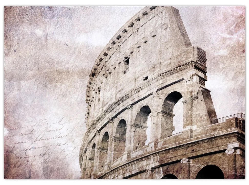 Sklenený obraz - Koloseum, Rím, Taliansko (70x50 cm)
