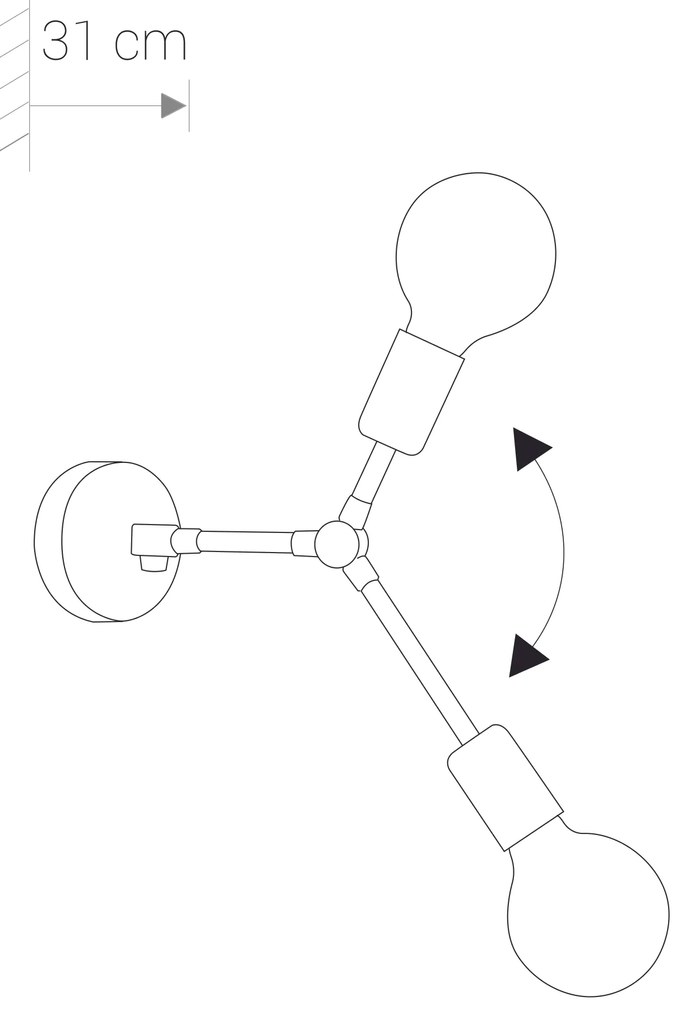 Nowodvorski nástenné svietidlo TWIG II 9141