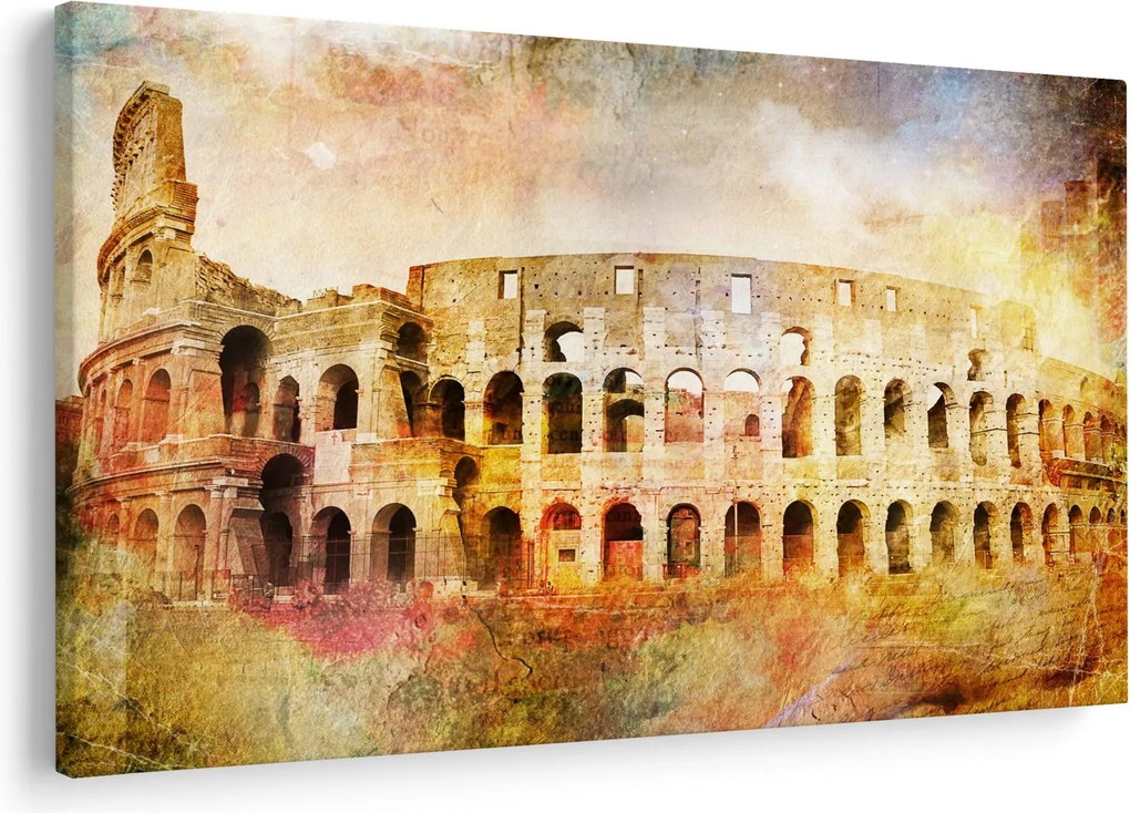 Obraz - Digitálna maľba, koloseum, Rím, Taliansko (90x60 cm)