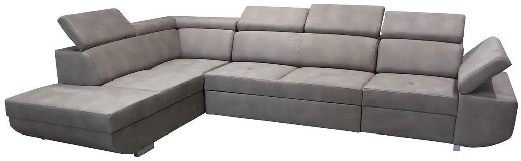 Rohová rozkladacia sedačka MAXIM MAXI L sivá