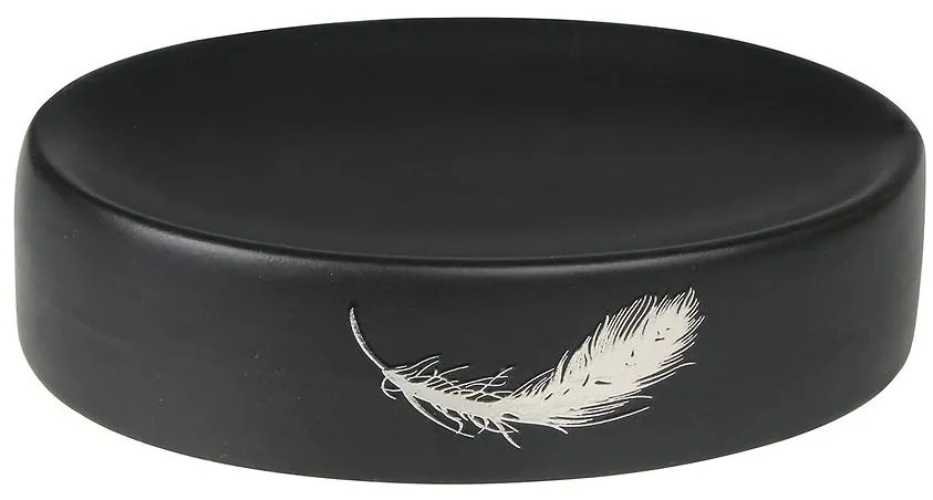 Mydlovnička Piume, 13,5x10x3 cm, čierna