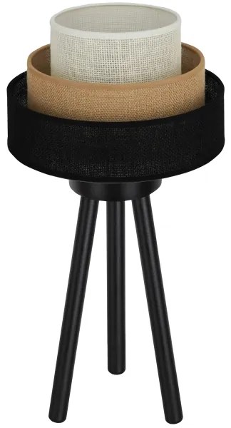 Brilagi - Stolná lampa ASPEN LUNETA 1xE27/15W/230V čierna/béžová/krémová