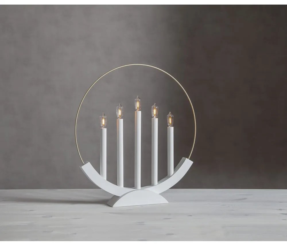 Biela vianočná svetelná dekorácia Brace – Star Trading