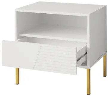 Nočný stolík Miretiz 02, Farba: biela