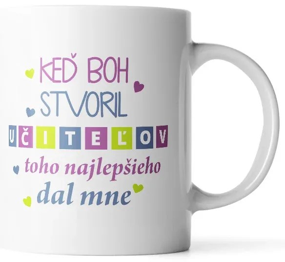 Sablio Hrnek Když Bůh stvořil učitele - 890 ml - XXL