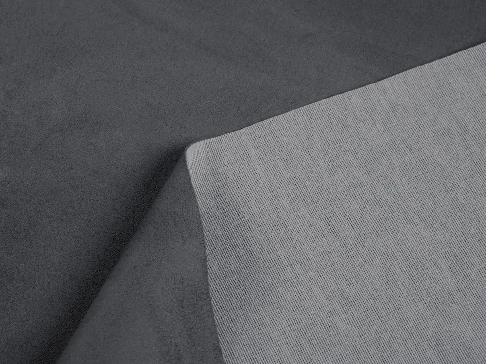 Biante Okrúhly obrus/imitácia brúsenej kože Alcantara ALC-016 Antracitovo sivý Ø 80 cm