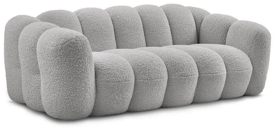 Svetlosivá pohovka z textílie buklé 232 cm Hippolyte – Bobochic Paris