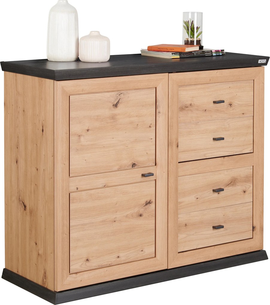 XXXLutz KOMODA, farba duba, tmavosivá, 108/89,5/43 cm Hom`in - Komody - 000003002912