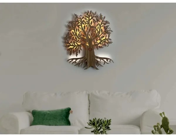 Li-Go 5747/DUB2 - LED nástenná dekorácia LED/10W/230V 45x55 cm dub