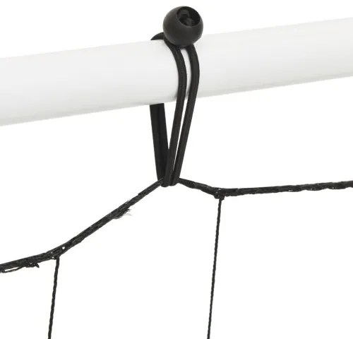 vidaXL Futbalová bránka so sieťou biela&čierna 184x61x123 cm oceľ&PE-