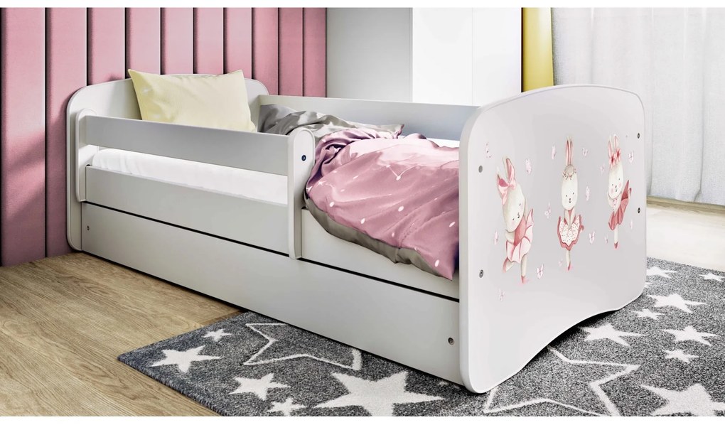 Detská postieľka Babydreams zajačiky biela