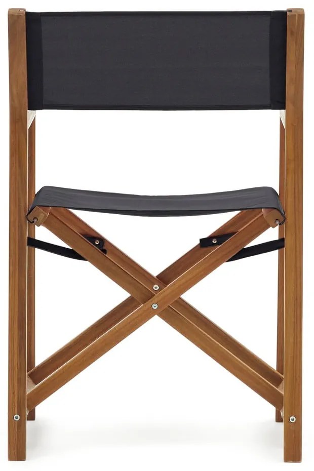 Čierna/drevená záhradná stolička Thianna - Kave Home