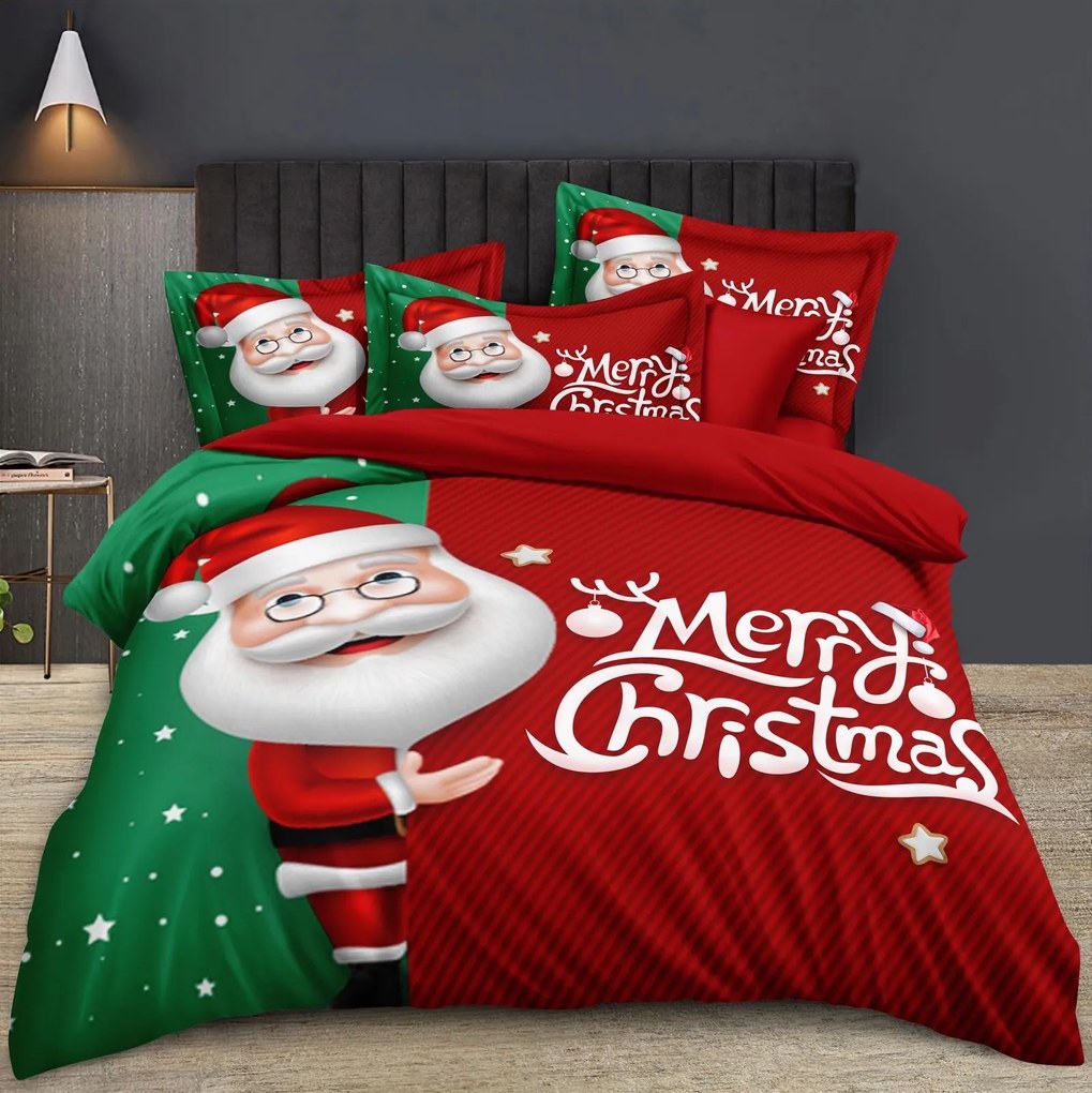 Sendia Textil MERRY CHRISTMAS SANTA foto obliečky Rozmer obliečok: 140x200 cm, Obsah balenia: 3 Set Balenie