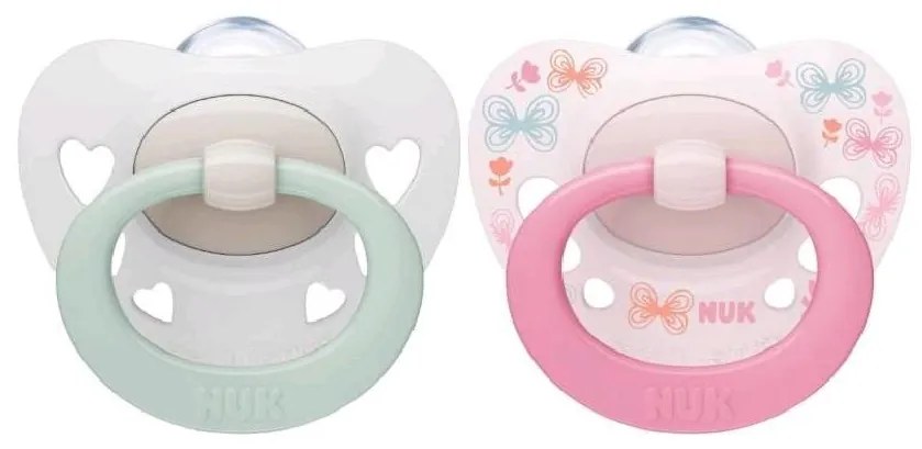 Dojčenský cumlík NUK Signature 0-6m 2ks dievča, vel. 0-6 m