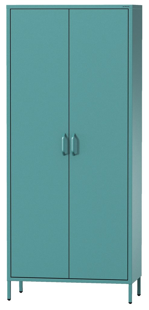 Šatníková skriňa FLAVIO, 800 x 1850 x 450 mm, Modern: morská farba